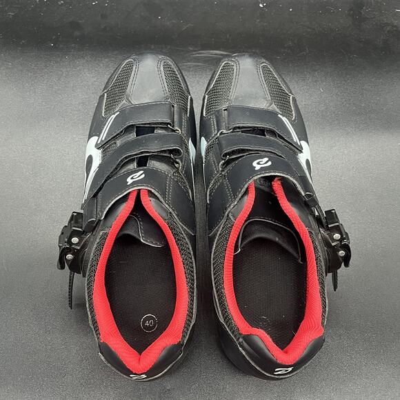 Peloton Black Red Cycling Shoes With Cleats Unisex sz 40 Womens sz 9 Mens sz 7 main image 5